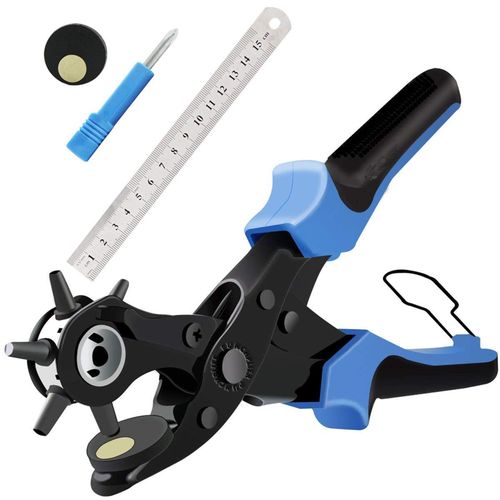 Leather Belt Hole Punch Tool Revolving Punching For Shoe Purses
