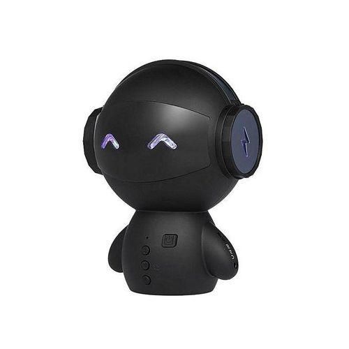 Portable Wireless Bluetooth Speaker Robot Shape Stereo Music Player AUXIN TF Card Reading Handsfree W Microphone Black HTS