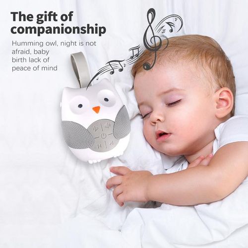 Owl Baby Musical Player Sleeping Noise Machine Toddlers Interactive Toys Silicone Strap Cartoon Early Education
