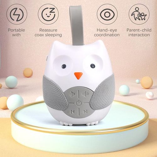 Owl Baby Musical Player Sleeping Noise Machine Toddlers Interactive Toys Silicone Strap Cartoon Early Education