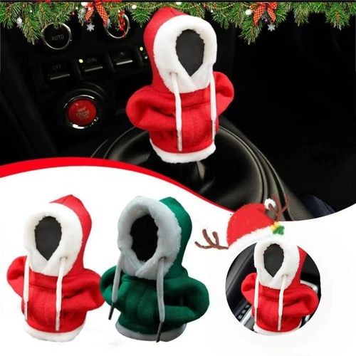 Red Sweater Design Hoodie Car Gear Shift Cover Fit Shift Gear Cover Christmas Halloween Gifts for Men Women-White Blue_PURPLE