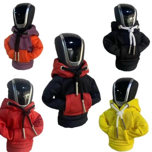 Red Sweater Design Hoodie Car Gear Shift Cover Fit Shift Gear Cover Christmas Halloween Gifts for Men Women-White Blue_PURPLE