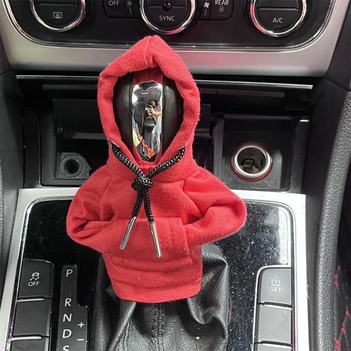 Red Sweater Design Hoodie Car Gear Shift Cover Fit Shift Gear Cover Christmas Halloween Gifts for Men Women-White Blue_PURPLE