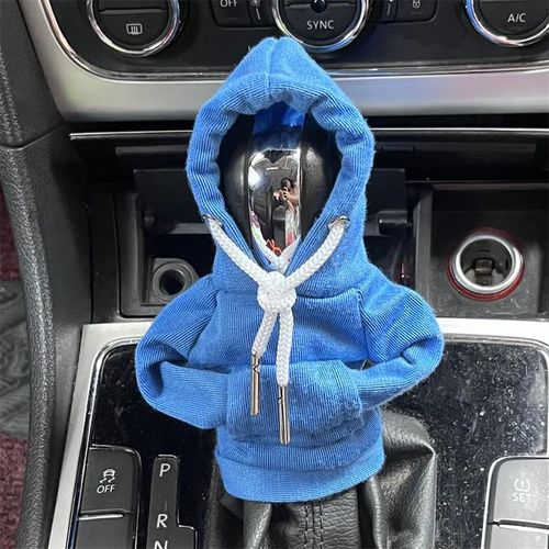 Red Sweater Design Hoodie Car Gear Shift Cover Fit Shift Gear Cover Christmas Halloween Gifts for Men Women-White Blue_PURPLE