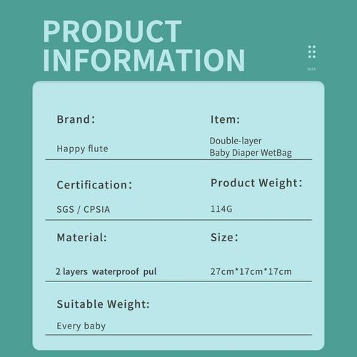 Happyflute Diaper Pods Waterproof Washable Reusable Wetbag Baby Cloth Diaper Bag Handbags Diaper For Organizer Stroller