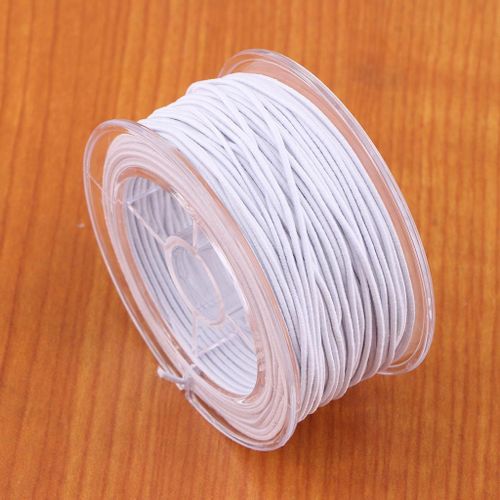 5 Roll 30m,1.2mm White Elastic Thread Bracelet String