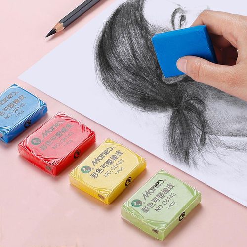 Maries C6143 plastic rubber is the preferred choice for soft and shapeless sketchingMaries C6143 plastic rubber is the preferred choice for soft and shapeless sketching - Random color