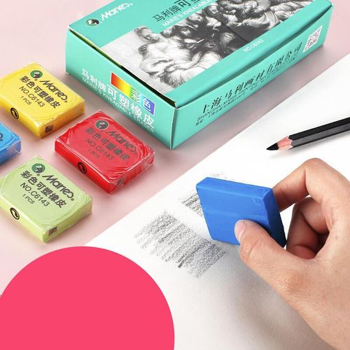 Maries C6143 plastic rubber is the preferred choice for soft and shapeless sketchingMaries C6143 plastic rubber is the preferred choice for soft and shapeless sketching - Random color
