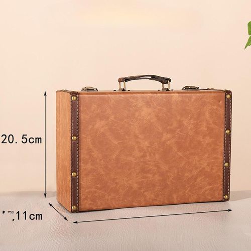 Wooden Box Retro European Container Desktop Makeup Khaki