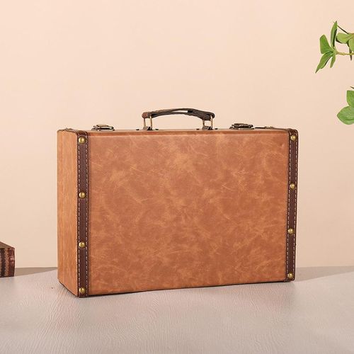 Wooden Box Retro European Container Desktop Makeup Khaki