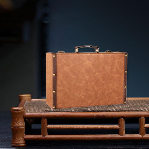 Wooden Box Retro European Container Desktop Makeup Khaki