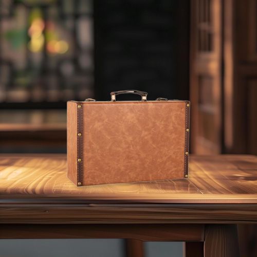 Wooden Box Retro European Container Desktop Makeup Khaki