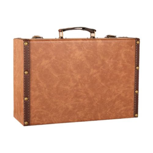 Wooden Box Retro European Container Desktop Makeup Khaki