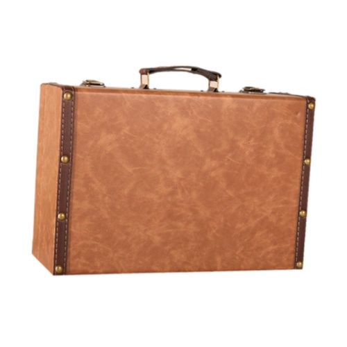 Wooden Box Retro European Container Desktop Makeup Khaki