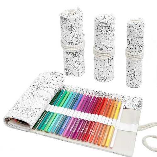 Crayon Bag Japanese Stationery Pencil Cases For Art Brushes Make Up Storage Bag Pencil Roll For School Pencil Case