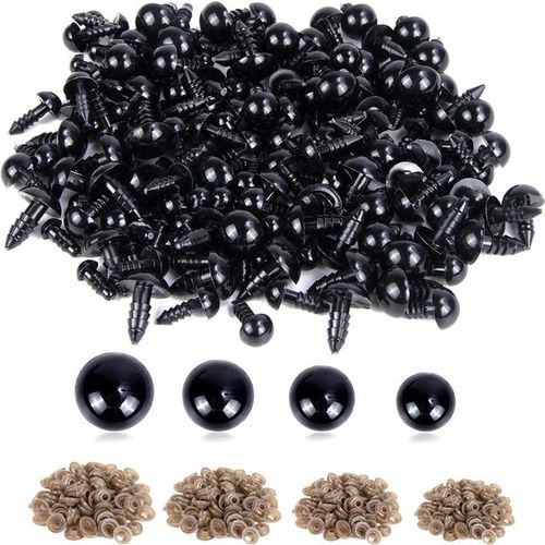 200/100pcs Black Plastic Safety Eyes For Toys Amigurumi Diy Kit Crafts Teddybear Toy Eye For Doll Decoration Accessories 5-20mm