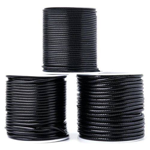 Black Waxed Cotton Cord For Jewelry Making Waxed Thread String Strap Necklace Rope 0.5mm 0.8mm 1mm 1.5mm 2mm 2.5mm 3mm