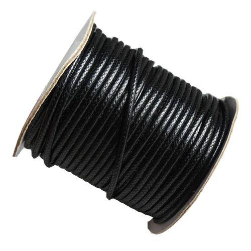 Black Waxed Cotton Cord For Jewelry Making Waxed Thread String Strap Necklace Rope 0.5mm 0.8mm 1mm 1.5mm 2mm 2.5mm 3mm