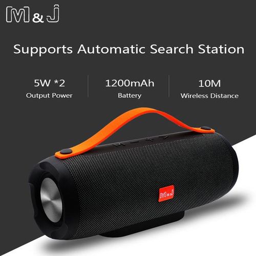 Mj Bluetooth Speaker Wireless Portable Stereo Sound Big Power 10w System Mp3 Music Audio Aux With Mic For Android Iphone