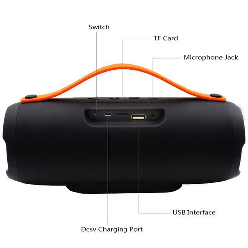 Mj Bluetooth Speaker Wireless Portable Stereo Sound Big Power 10w System Mp3 Music Audio Aux With Mic For Android Iphone