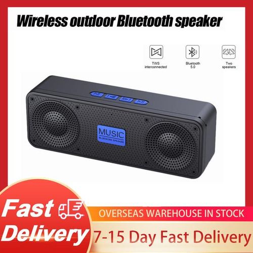 Bluetooth Speaker Bass Portable Column Wireless Bt 5.0 Stereo Subwoofer Built-In Mic Portable Wireless Speaker For Home Party