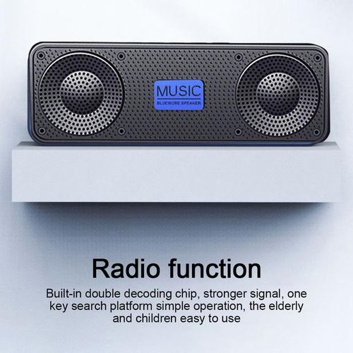 Bluetooth Speaker Bass Portable Column Wireless Bt 5.0 Stereo Subwoofer Built-In Mic Portable Wireless Speaker For Home Party