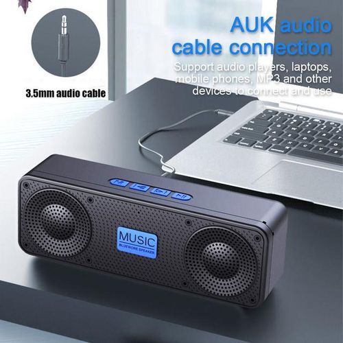Bluetooth Speaker Bass Portable Column Wireless Bt 5.0 Stereo Subwoofer Built-In Mic Portable Wireless Speaker For Home Party