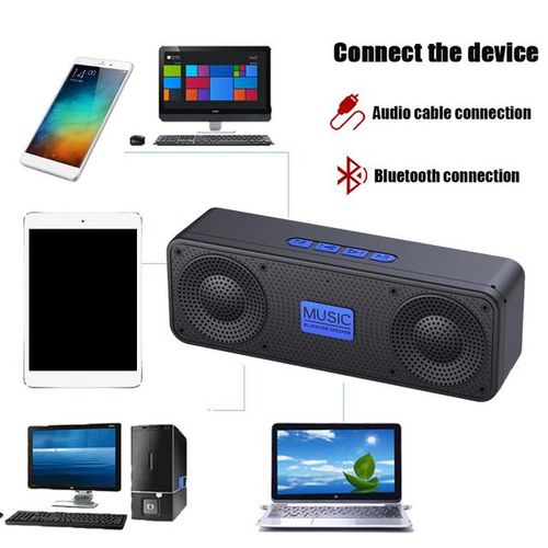Bluetooth Speaker Bass Portable Column Wireless Bt 5.0 Stereo Subwoofer Built-In Mic Portable Wireless Speaker For Home Party
