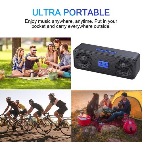 Bluetooth Speaker Bass Portable Column Wireless Bt 5.0 Stereo Subwoofer Built-In Mic Portable Wireless Speaker For Home Party