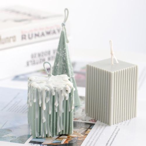 Candle Molds Easy Demoulding Long Pillar Wax Mould Diy Large Striped Columnar Conical Cylinder Mould Home Wedding Decor