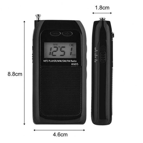 Aq General Kdka K605 Miniradio Stereo Fm Am Sw Mw Digital Tuning
