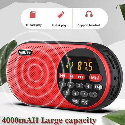 4000mah Rechargeable Fm Radio Portable Speaker Music