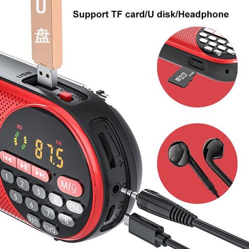 4000mah Rechargeable Fm Radio Portable Speaker Music