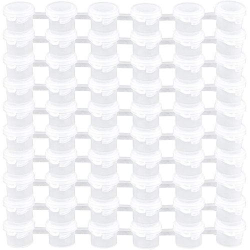 10 Strips 60 Pots Empty Paint Pots White Paint Cup Strip Pai