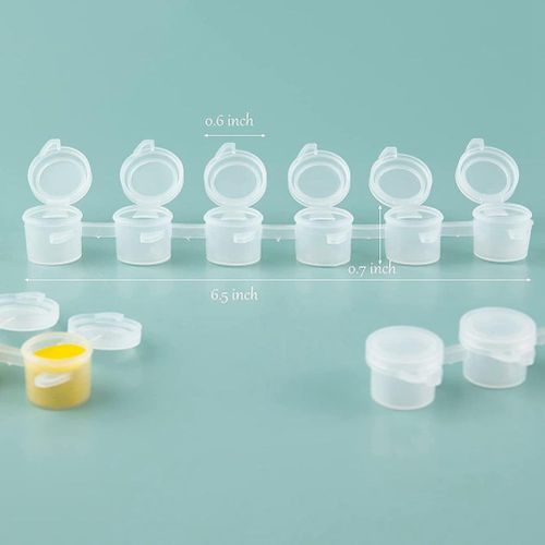 10 Strips 60 Pots Empty Paint Pots White Paint Cup Strip Pai