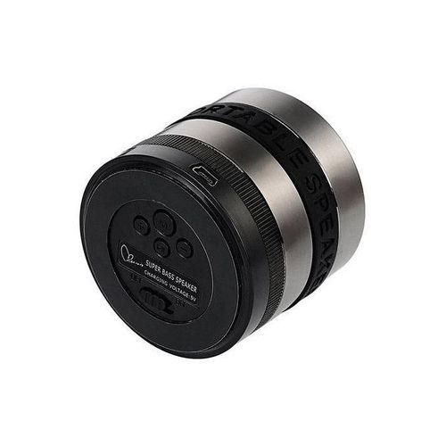 BT Speaker Super Bass Bluetooth 2.1  EDR MP3 Speaker W Microphone FM Radio Blacksilver HTS