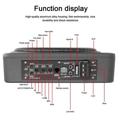 10 Inch 600W Car Subwoofer High  Pure Bass UnderSeat