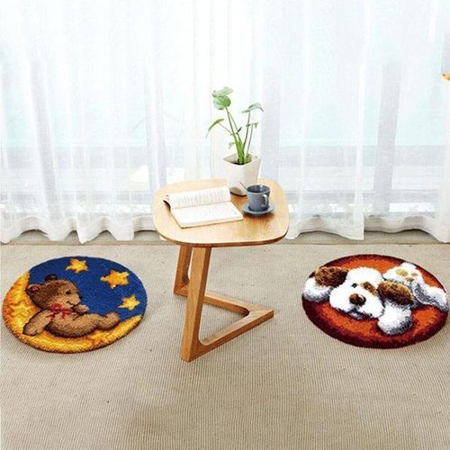 Blank Rug Hooking Mesh Canvas Cushion Mat Tapestry Latch Hook Rug