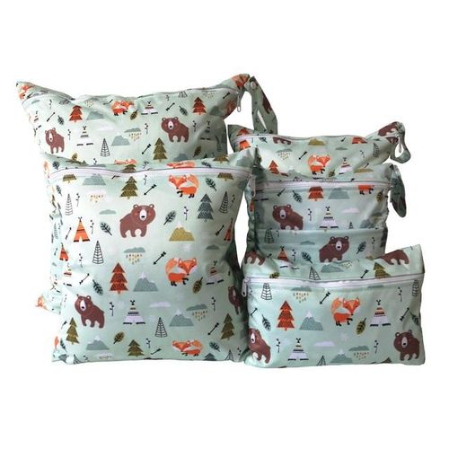 Five combinations Set waterproof diaper bag 40*45CM 30*36cm 28*30cm 20*25cm 15*22.5cm cycle use washable baby diaper bags
