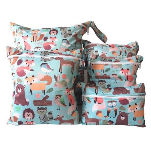 Five combinations Set waterproof diaper bag 40*45CM 30*36cm 28*30cm 20*25cm 15*22.5cm cycle use washable baby diaper bags