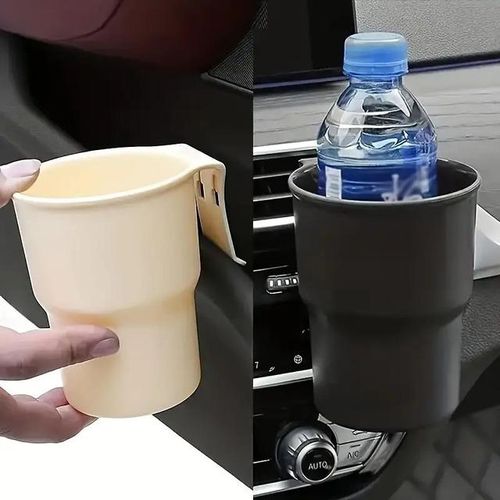 2PCS Multifunctional Car Water Cup Holder Mobile Phone Holder Beverage Holder Trash Can Air Outlet Chair Back Door Armrest Box-Coffee_Orange