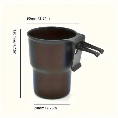 2PCS Multifunctional Car Water Cup Holder Mobile Phone Holder Beverage Holder Trash Can Air Outlet Chair Back Door Armrest Box-Coffee_Orange
