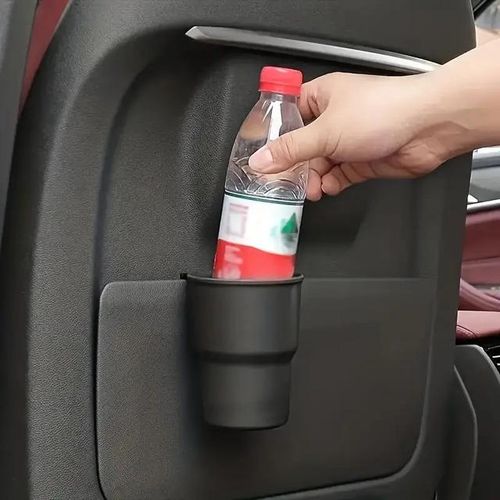 2PCS Multifunctional Car Water Cup Holder Mobile Phone Holder Beverage Holder Trash Can Air Outlet Chair Back Door Armrest Box-Coffee_Orange