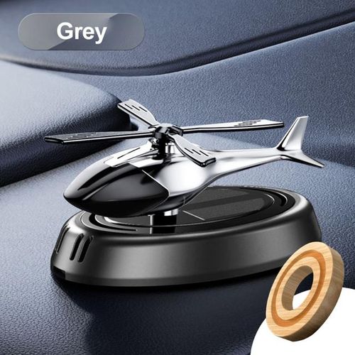 Solar rotating helicopter Aromatherapy decoration Car Aromatherapy air freshener car decoration-pf240518942_GRAY