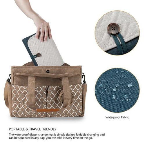 Foldable Baby Changing Mat Portable Diaper Bag Waterproof Mattress Changing Pad With Pocket Nappy Bag For Newborns Baby