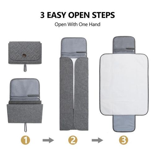 Foldable Baby Changing Mat Portable Diaper Bag Waterproof Mattress Changing Pad With Pocket Nappy Bag For Newborns Baby