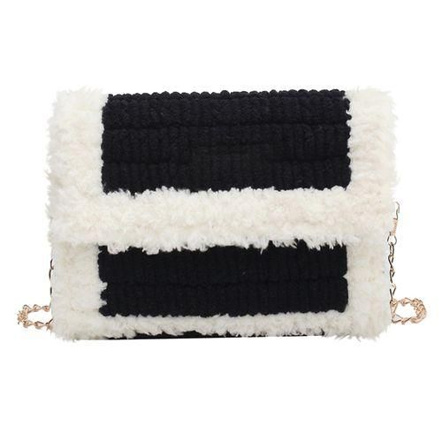 Bag DIY Materials Hand Woven Shoulder Bag  Mesh Black