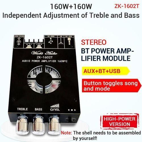 ZK1602T TDA7498E Bluetooth 5.0 Subwoofer Amplifier Board 2160W 2.0 Channel High Power Audio Stereo Amplifier Board BAMP