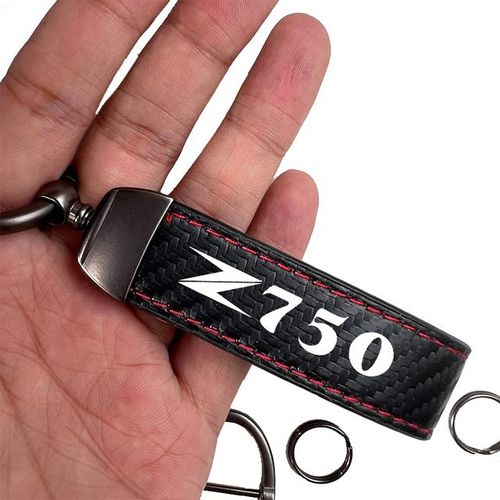 Motorcycle Trinket Keyring PU Keychain DIY Key Chain Holder Key for Z Z400 Z650 Z750 Z800 Z900 Z1000 R SX-Z750_Red