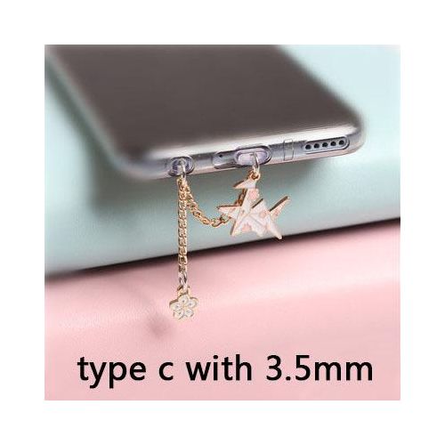 Cartoon Anti Dust Plug Charm Kawaii Anime Charge Port Plug Thousand Paper Cranes Mobile Phone Dust Plugs Cap Cute For